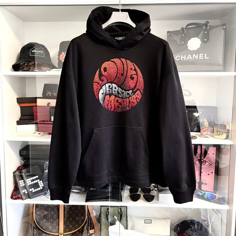 Versace Versace Black Cotton Long Sleeve Hoodie 0089 Size US M / EU 48-50 / 2 - 1 Thumbnail