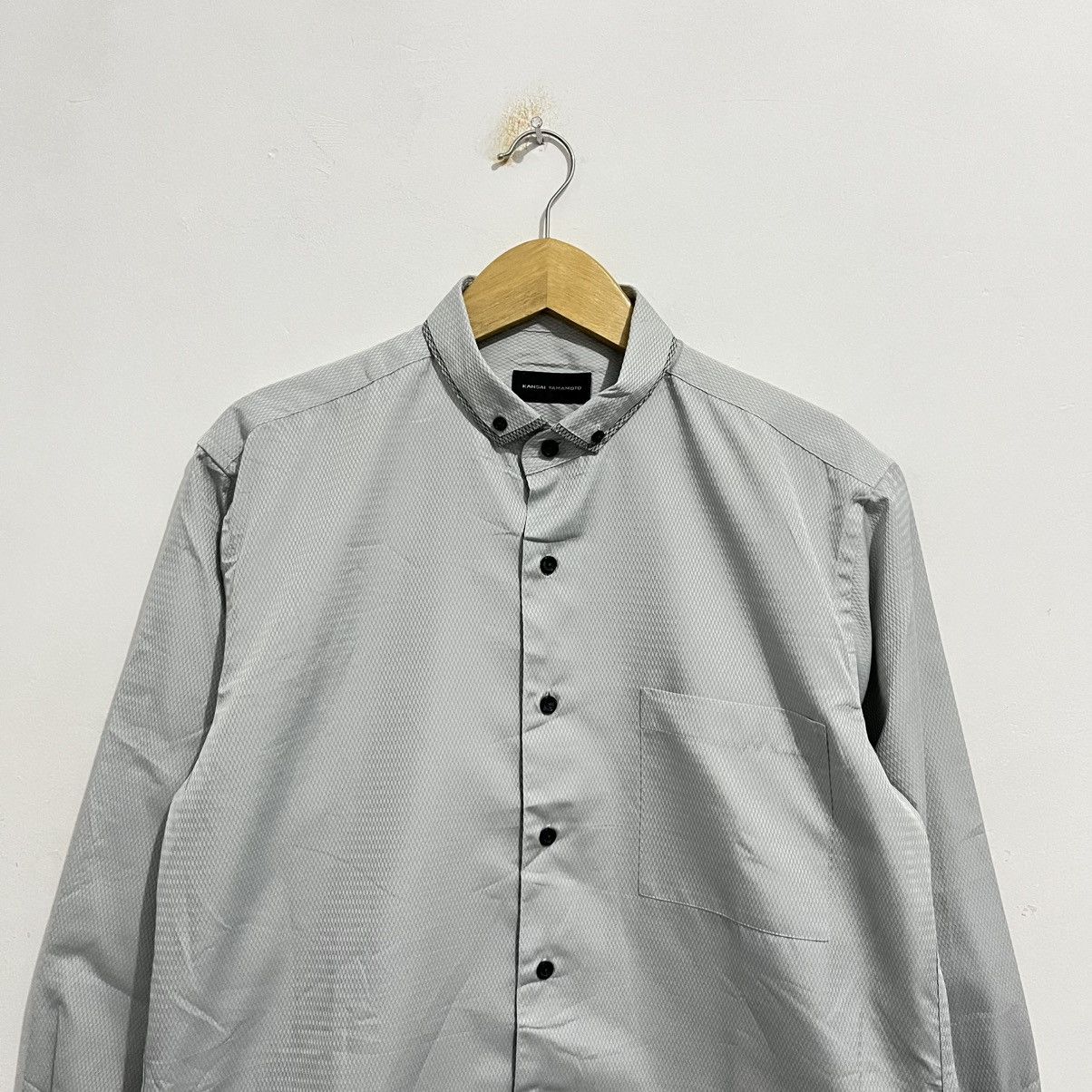 Issey Miyake × Japanese Brand × Kansai Yamamoto Kansai Yamamoto Subbtle Patterned Long Sleeve Shirt Size US L / EU 52-54 / 3 - 2 Thumbnail