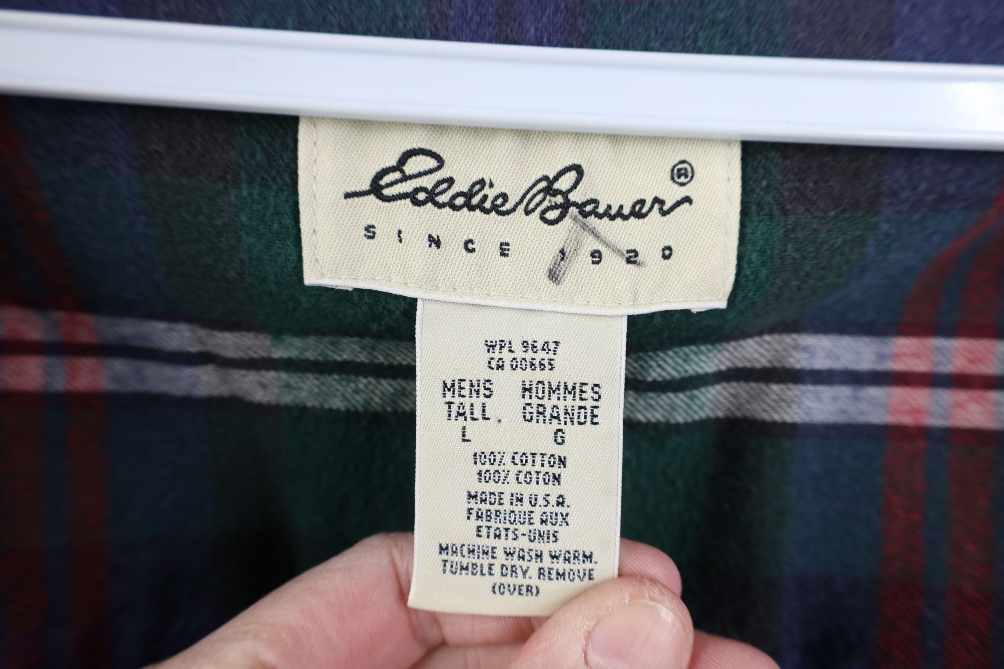 Eddie Bauer Vintage 90s Eddie Bauer Flannel Lined Shirt Jacket Jac Shirt Size US L / EU 52-54 / 3 - 11 Thumbnail