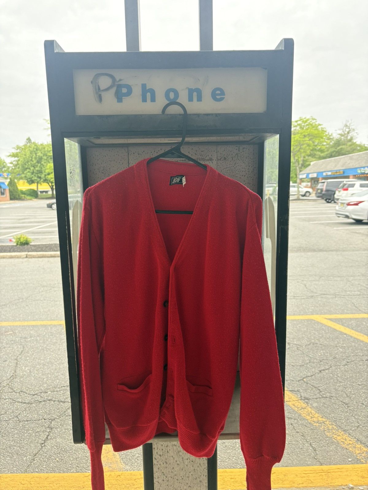 Vintage Vintage Red Cardigan Size US L / EU 52-54 / 3 - 1 Thumbnail