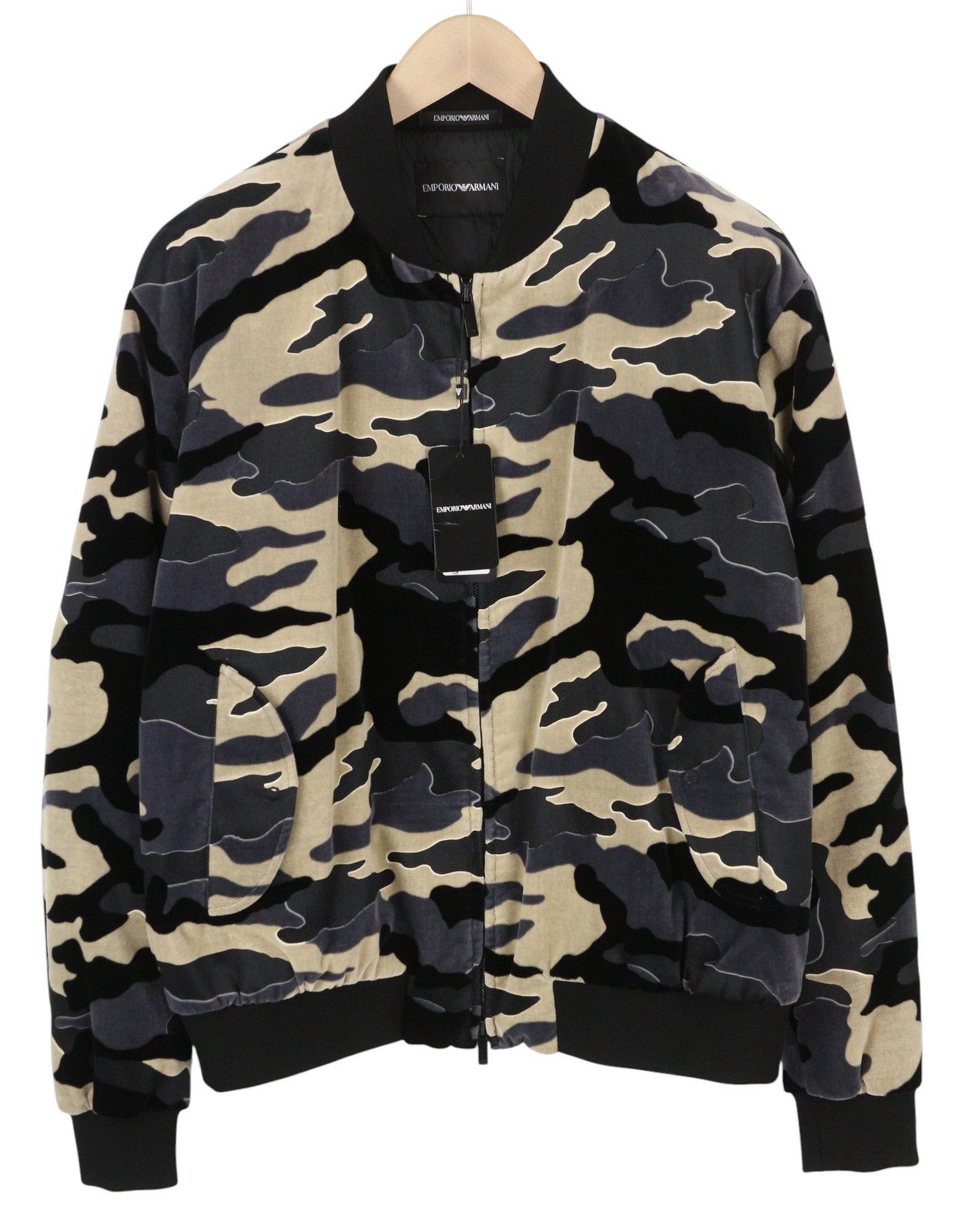 Emporio Armani EU52 Camo Soft Padded Bomber Full Zip 86774 Size US L / EU 52-54 / 3 - 1 Thumbnail