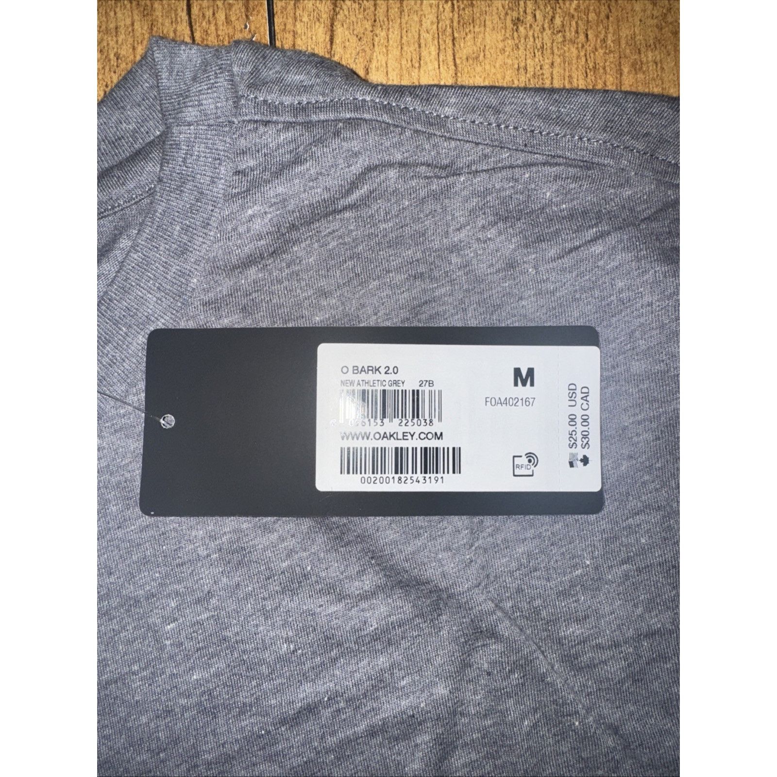 Oakley Oakley O Bark 2.0 T-Shirt Gray Medium 21x28 BNWT Size US M / EU 48-50 / 2 - 3 Thumbnail