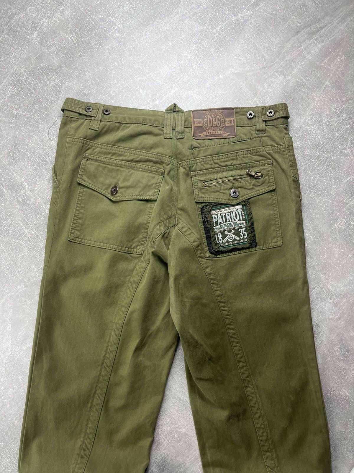 Dolce & Gabbana Dolce & Gabbana Patriot Utility Cargo Pants Olive Green Size US 33 - 4 Thumbnail