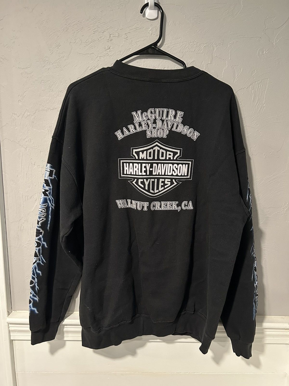 Harley Davidson Vintage Harley Davidson Lightening font spell out sweater L Size US L / EU 52-54 / 3 - 4 Thumbnail