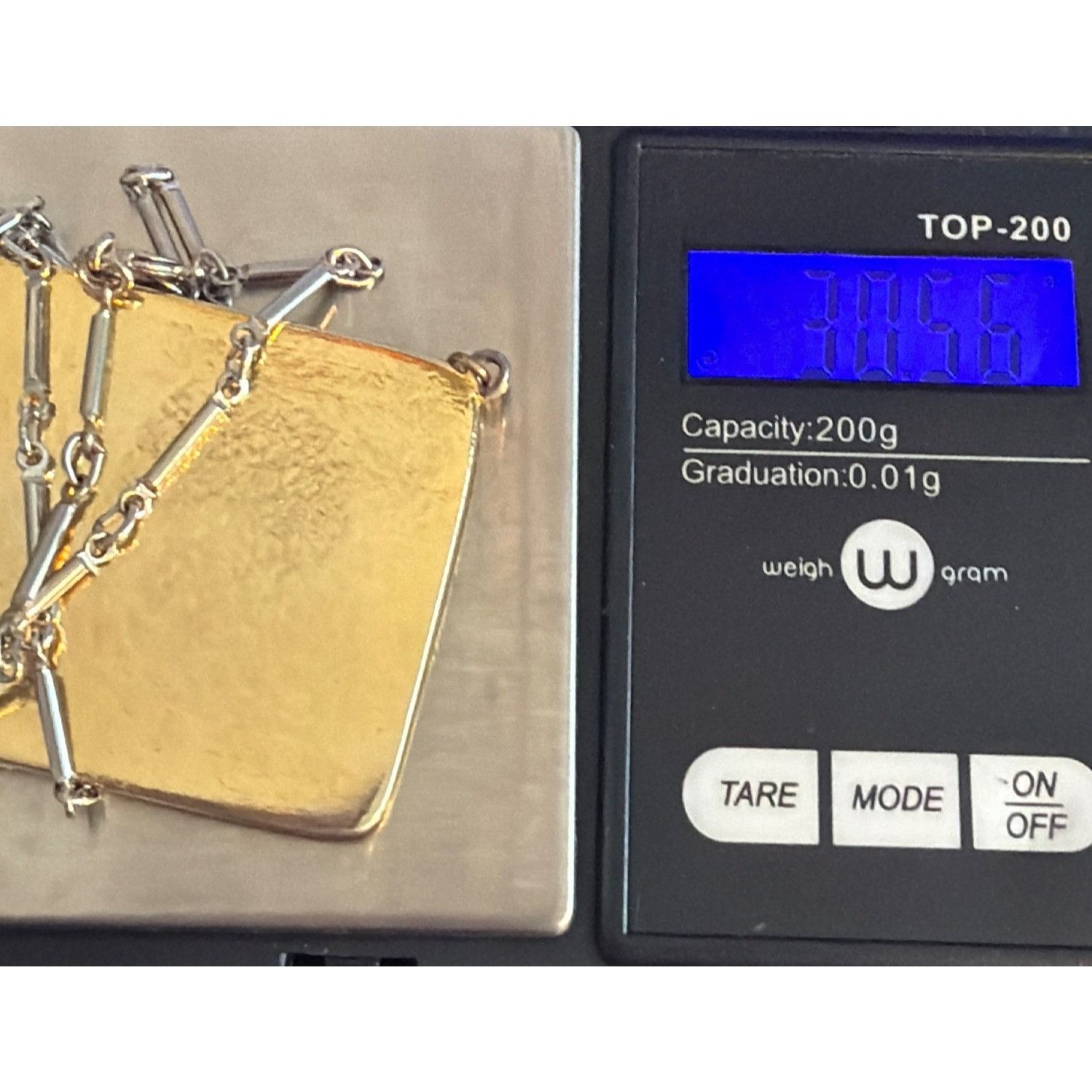 Other Vtg Silver Tone Bar Chain Necklace Gold Tone Enamel Pendant Size ONE SIZE - 7 Thumbnail