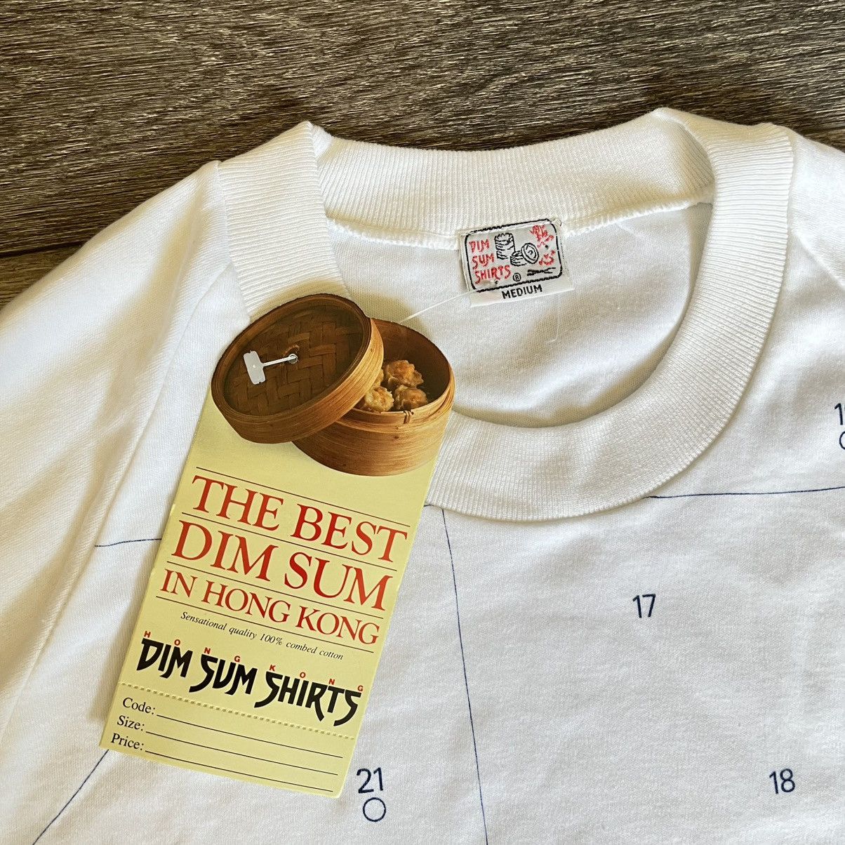 Japanese Brand New Vintage 1990s Dim Sum Shirts Hong Kong Map Graphic Tee Size US M / EU 48-50 / 2 - 6 Thumbnail