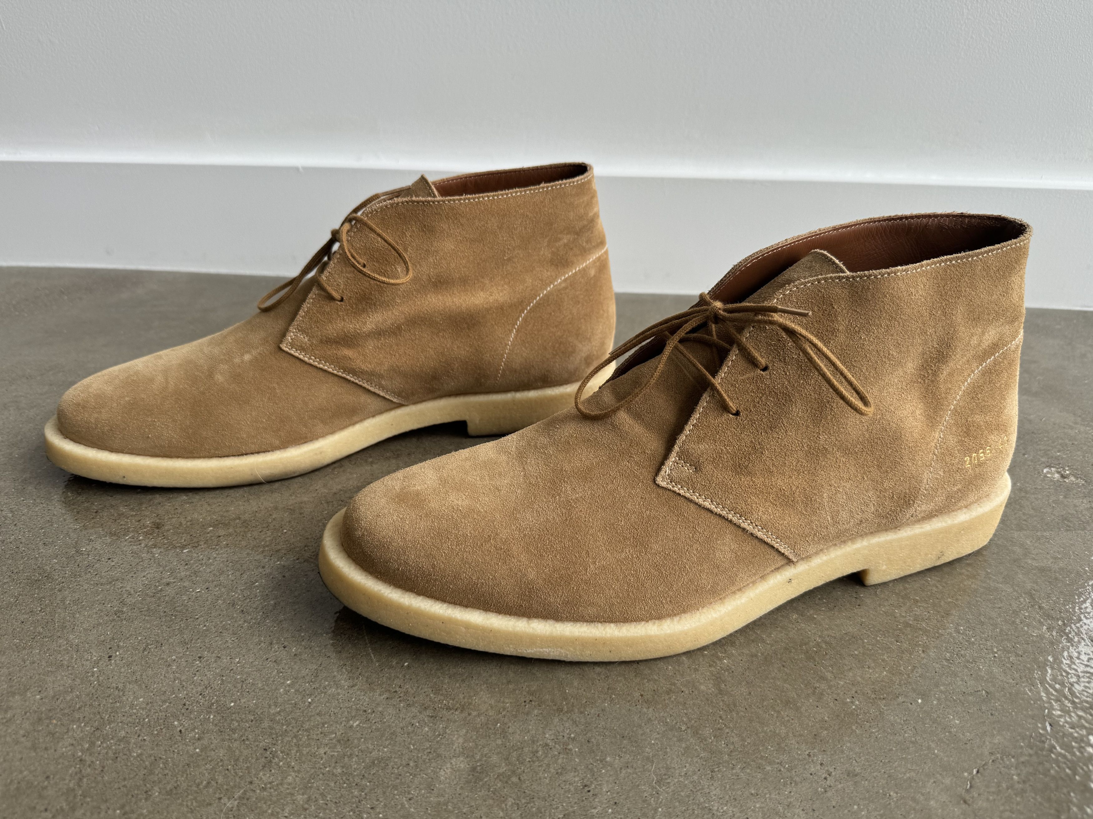 Common Projects Common Projects Chukka Boots Crepe Sole in Tan Suede Grailed