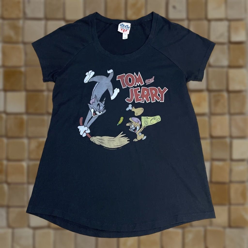 Junk Food Junk Food TOM & JERRY Retro Classic Loose Fit T-shirt M Black Women Short Sleeve Crew Neck Size M Size M / US 6-8 / IT 42-44 - 1 Thumbnail