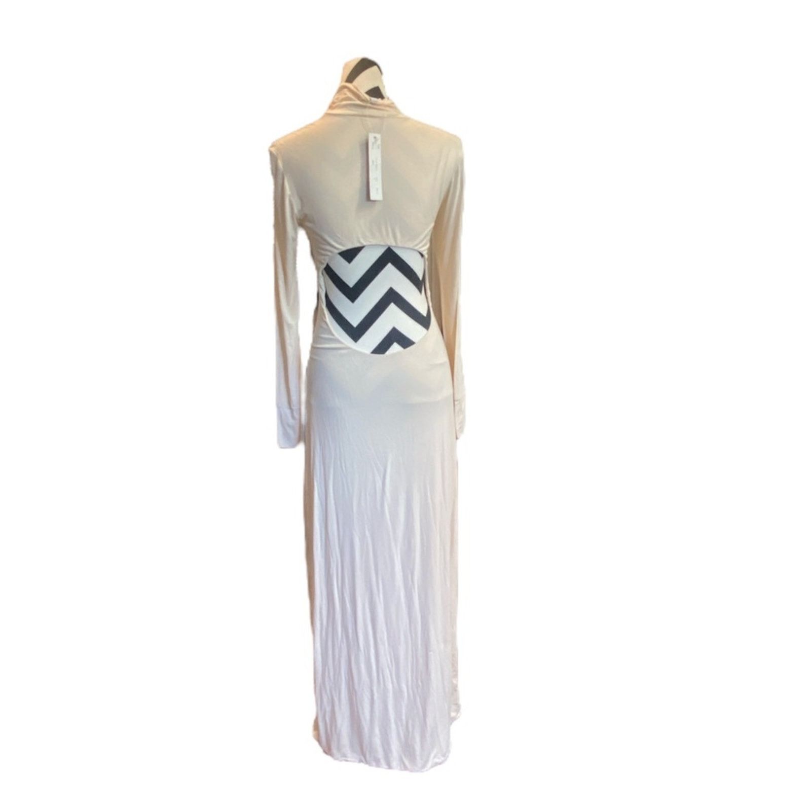 Other Revolve Indah No.7 Turtleneck Maxi Dress Backless Opal SZ.3 Size L / US 10 / IT 46 - 3 Thumbnail