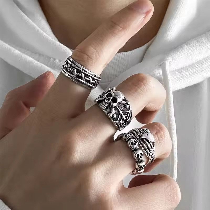 Stussy × Vintage SUPER RARE 80s STUSSY TRIBE CROWN RING READ