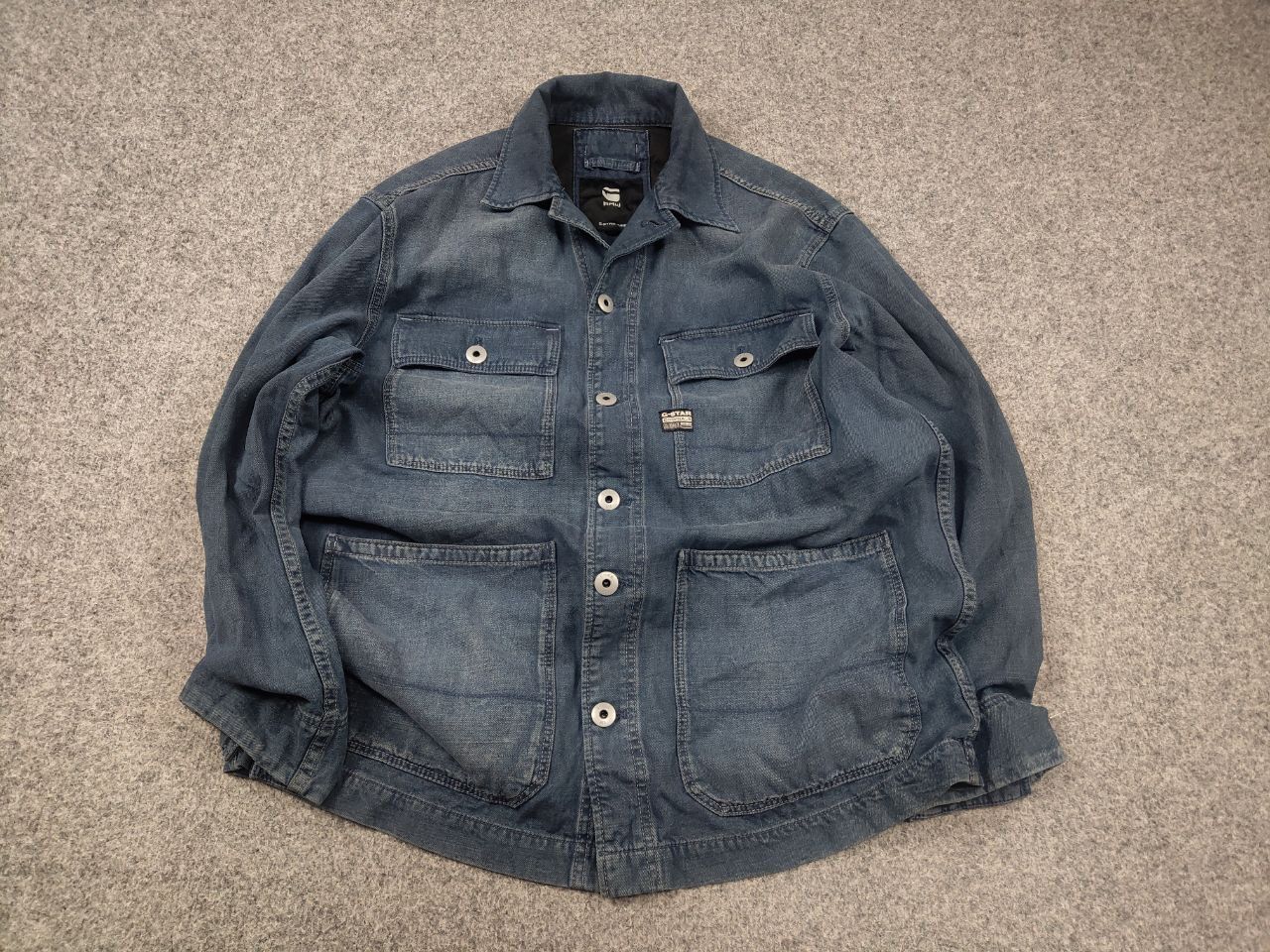 G-Star G Star Raw Shore denim Vintage Pocket Logo Jacket Japanese Size US L / EU 52-54 / 3 - 4 Thumbnail