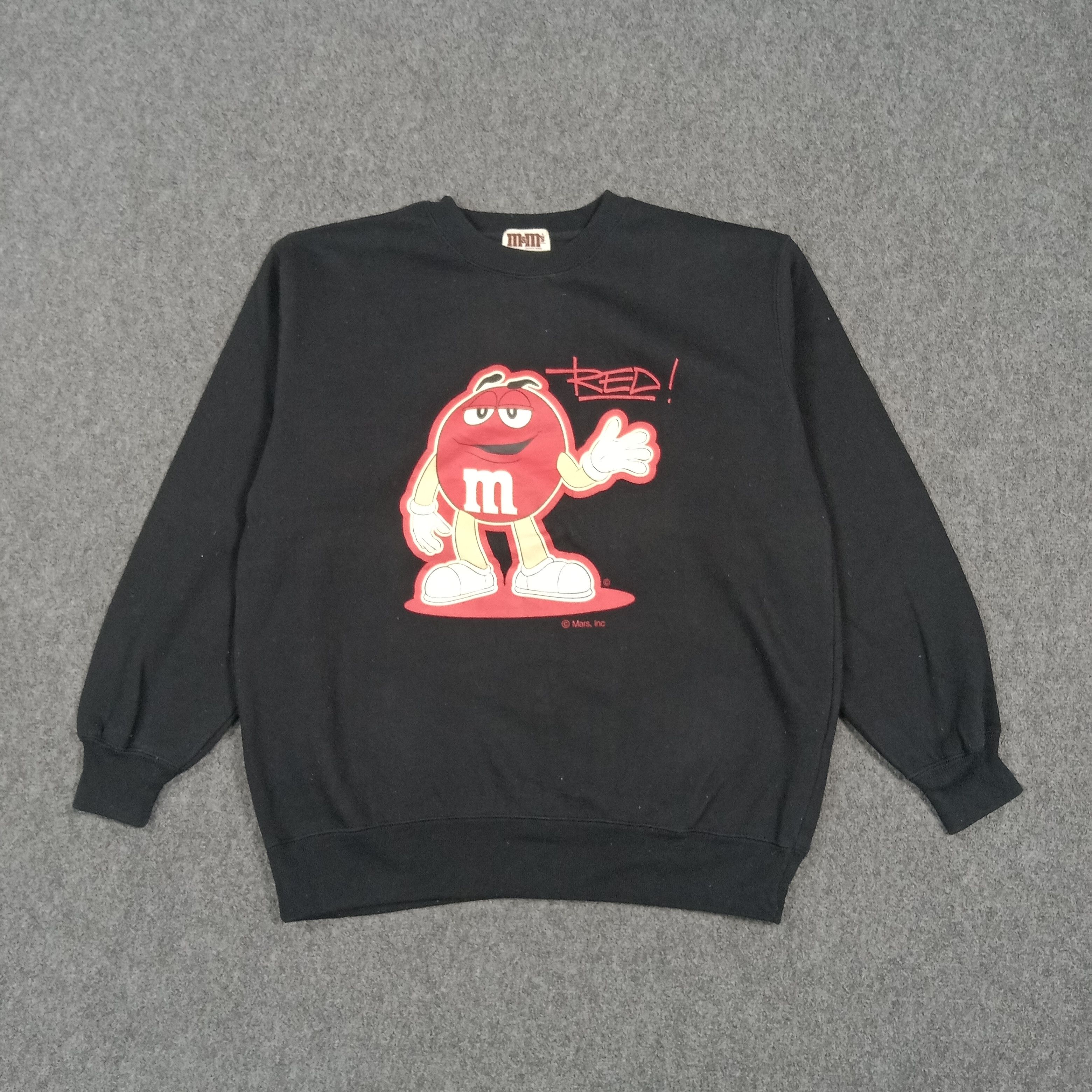 Vintage Vintage 90's M&M's Red Character Sweatshirt C282N7 Size US M / EU 48-50 / 2 - 1 Thumbnail