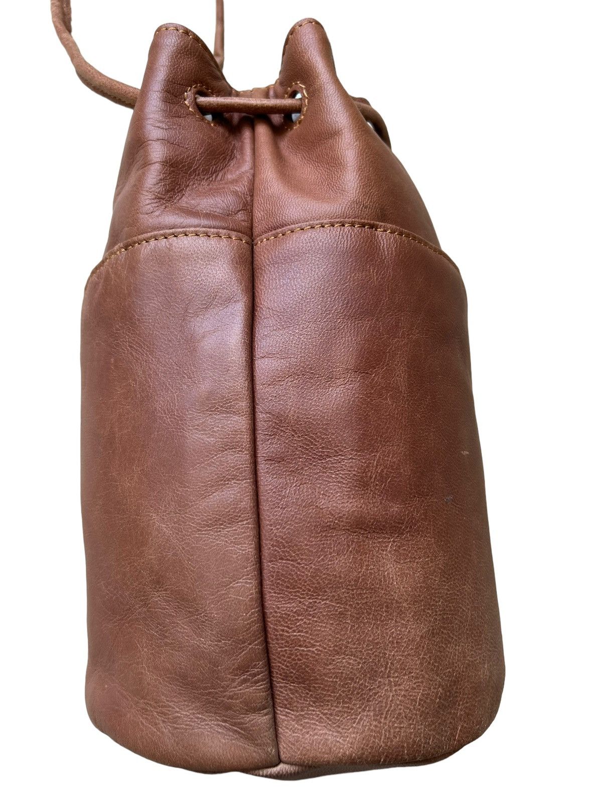 If Six Was Nine × Le Grande Bleu (L.G.B.) GOA Japan Patina Goat Goatskin Leather Bucket Bag Size ONE SIZE - 11 Thumbnail