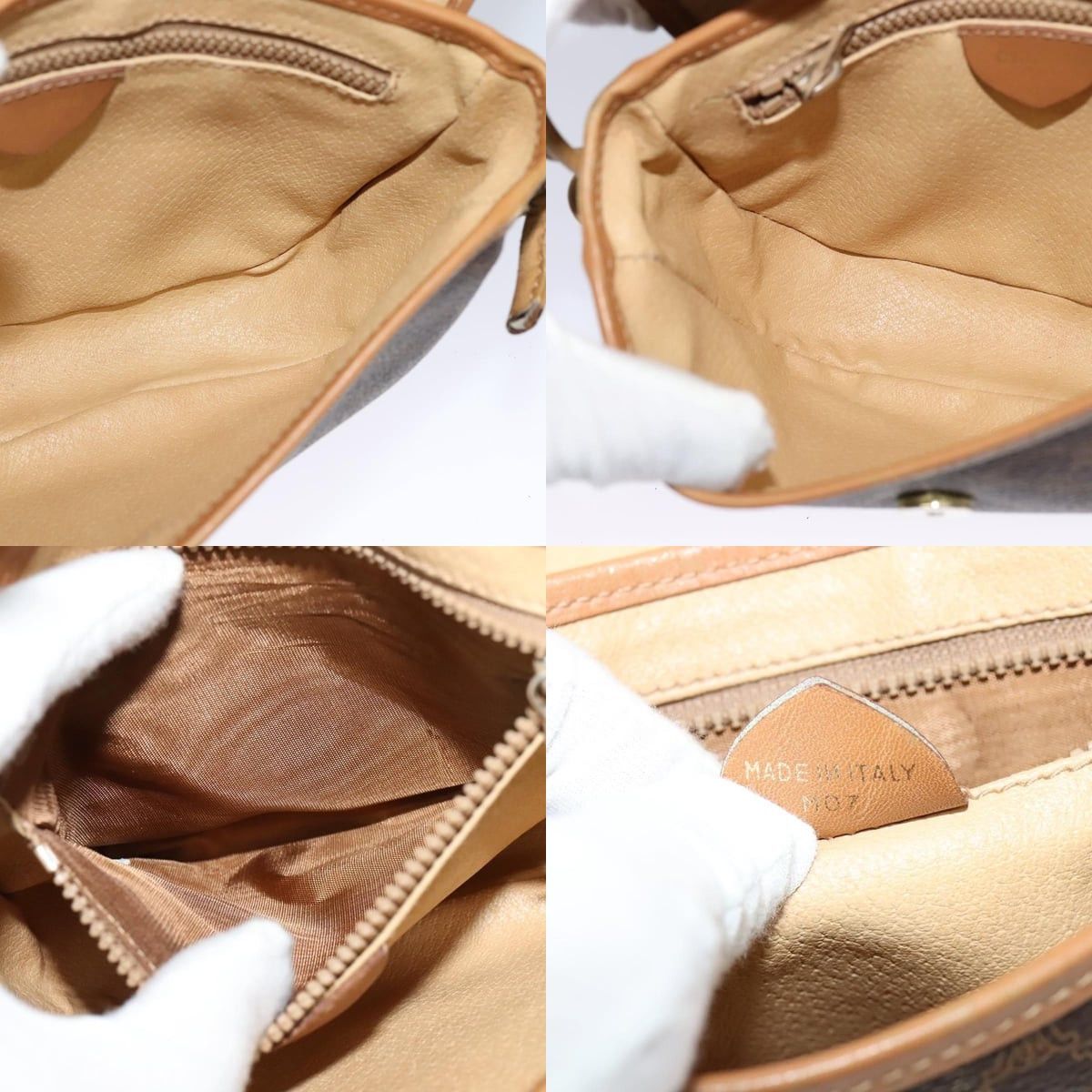 Celine CELINE Macadam Canvas Shoulder Bag Pvc Leather Brown Gold Size ONE SIZE - 12 Thumbnail