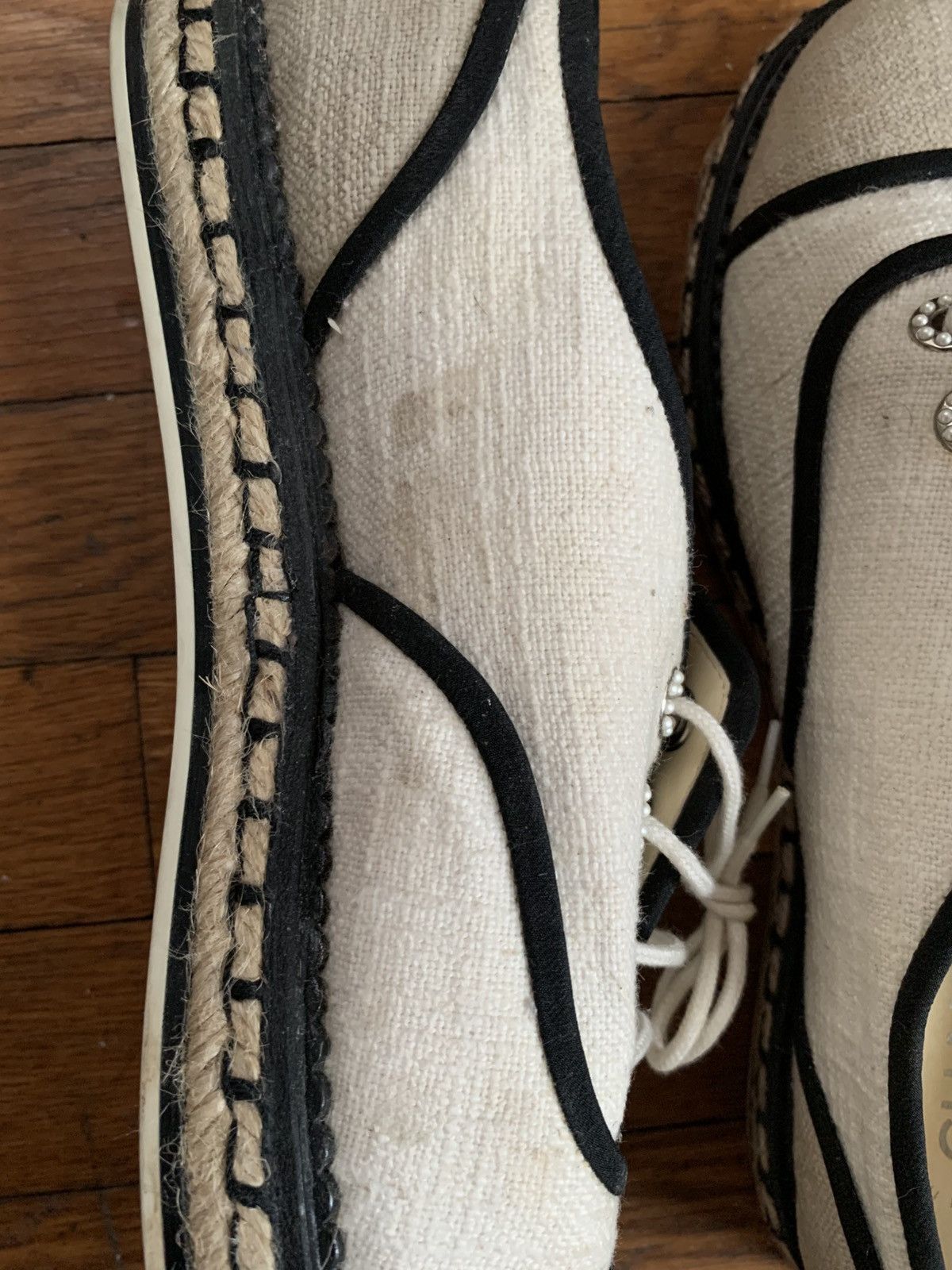 Chanel Chanel Pearl Canvas Espadrille Size US 9.5 / IT 39.5 - 7 Thumbnail