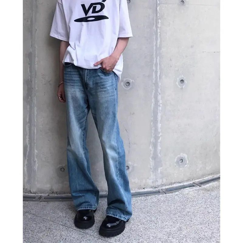 Japanese Brand Retro washed micro flared jeans Size US 32 / EU 48 - 3 Thumbnail