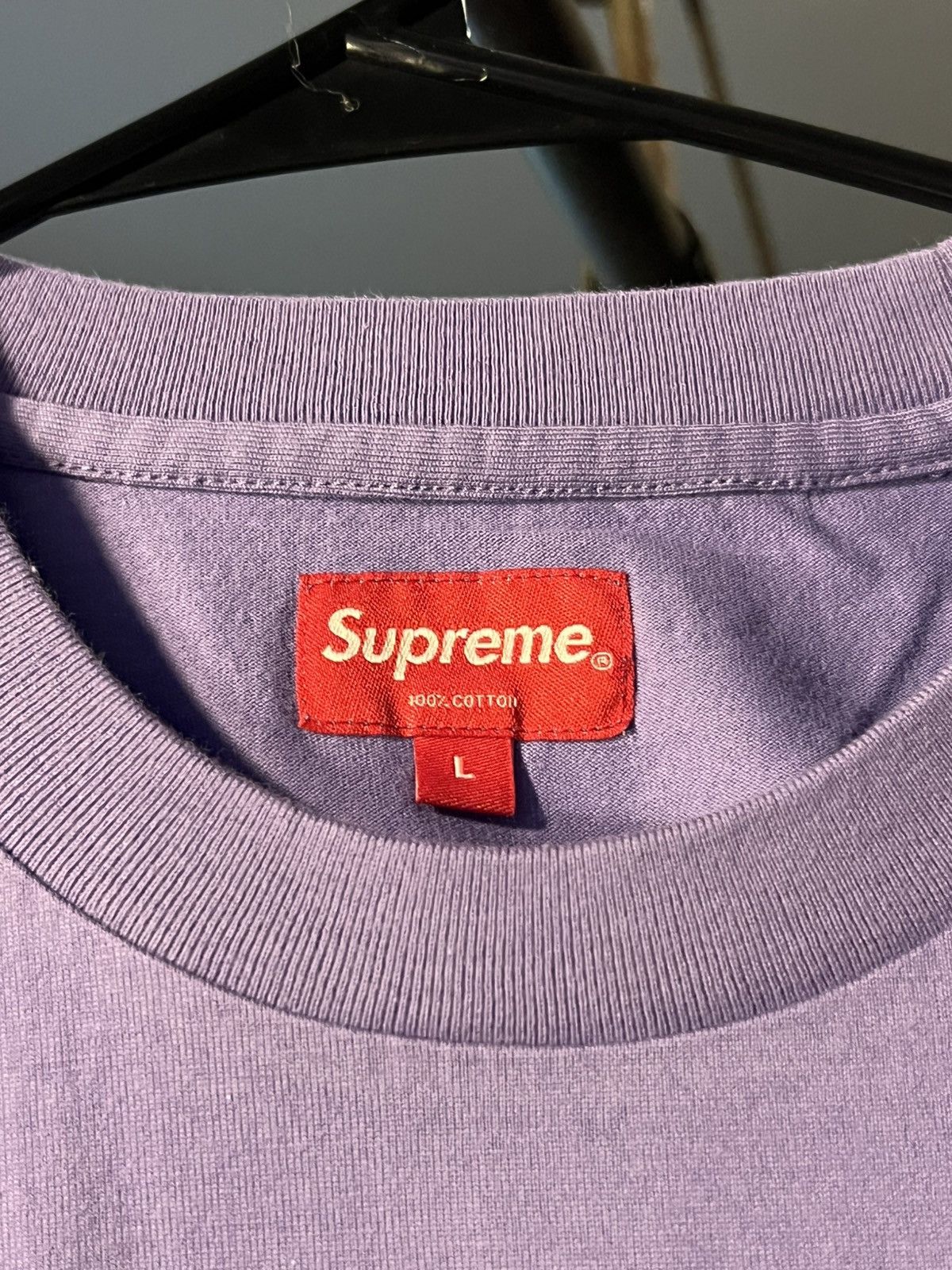 Supreme Supreme Lavender Pocket Tee Size US L / EU 52-54 / 3 - 3 Thumbnail