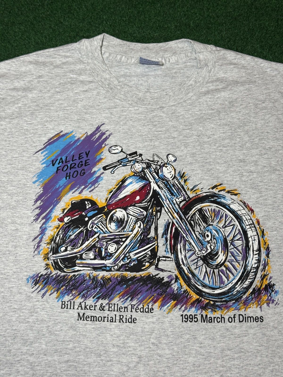 Hanes Valley Forge Hog Motorcycle Biker March Of Dimes XL T Shirt Size US XL / EU 56 / 4 - 2 Thumbnail
