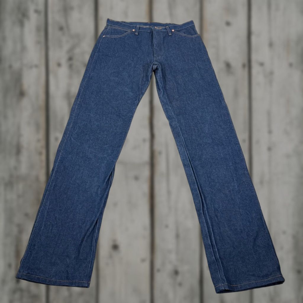 Wrangler Wrangler Jeans Mens 34x36 Blue 13MWZ Straight Denim Pants Western Cowboy Jeans Men Size US 34 / EU 50 - 1 Thumbnail