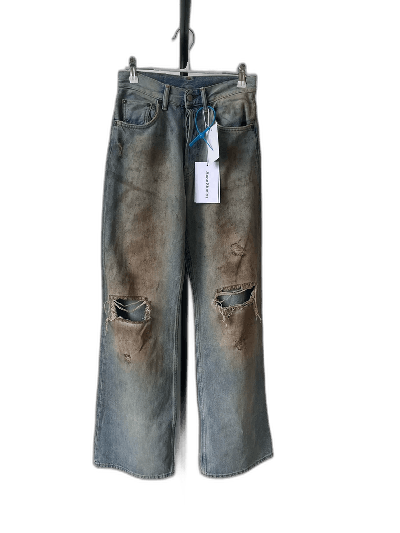 Acne Studios Acne Studios Distressed Wide-Leg Denim Pants Size 22" - 1 Thumbnail