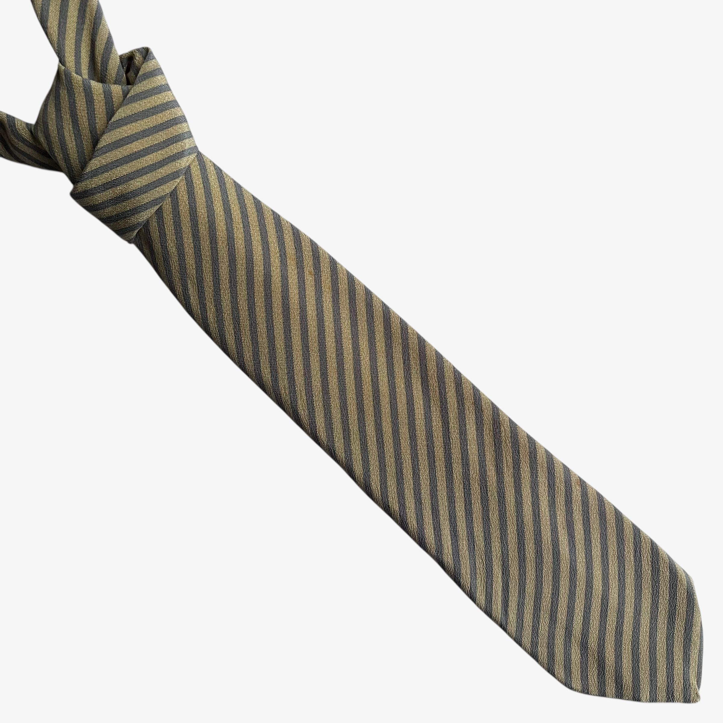 Vintage 90s Giorgio Armani Cravatte Striped Silk Tie