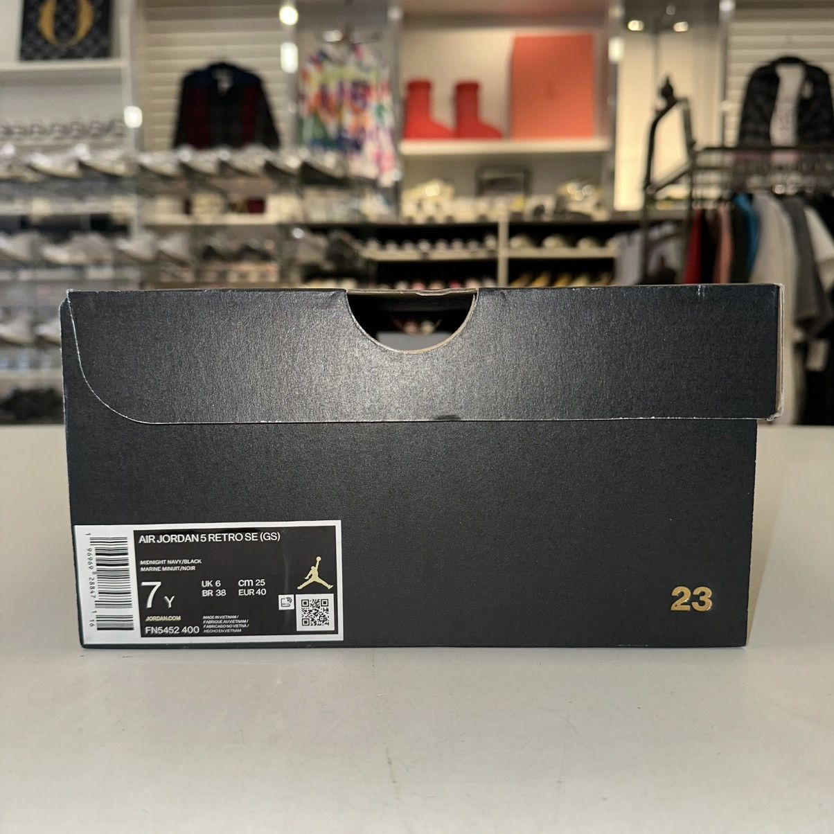 Jordan Brand × Nike Size 8.5W - Air Jordan 5 Retro GS Midnight Navy FN5452-400 Size US 8.5 / IT 38.5 - 7 Thumbnail