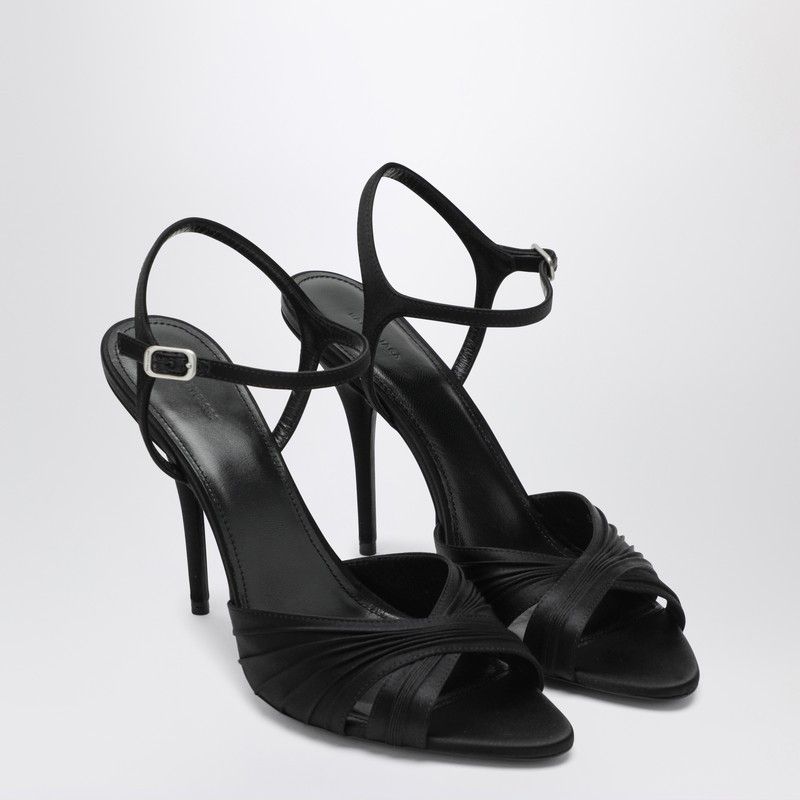Balenciaga Balenciaga Black Dynastie Satin Sandals Size US 9 / IT 39 - 1 Thumbnail