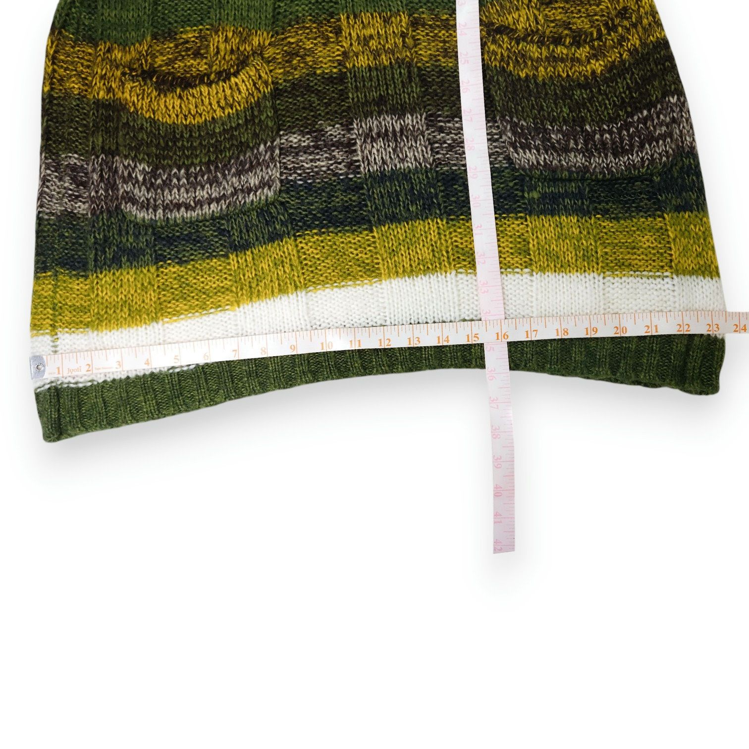 Other Ultra Flirt Striped V‑Neck Sweater Dress Green White XL EUC Size XL / US 12-14 / IT 48-50 - 8 Thumbnail