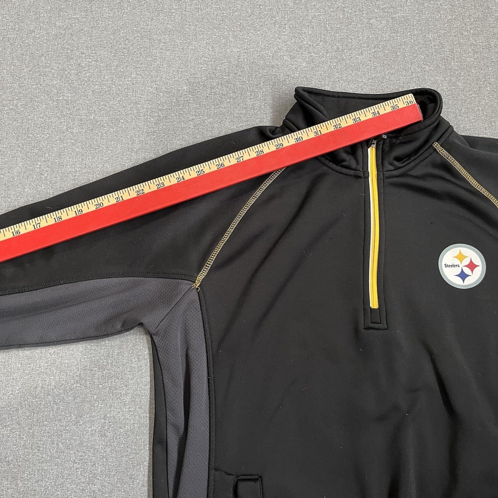 NFL Pittsburgh Steelers Pullover Men M Black 1/4 Zip Fleece NFL Size US M / EU 48-50 / 2 - 3 Thumbnail