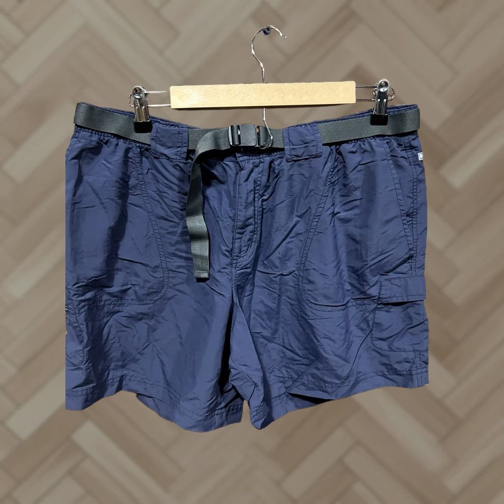 Vintage Columbia Mens XL Belted Nylon Cargo Omni Shade Outdoor Blue Shorts Size US 36 / EU 52 - 1 Thumbnail
