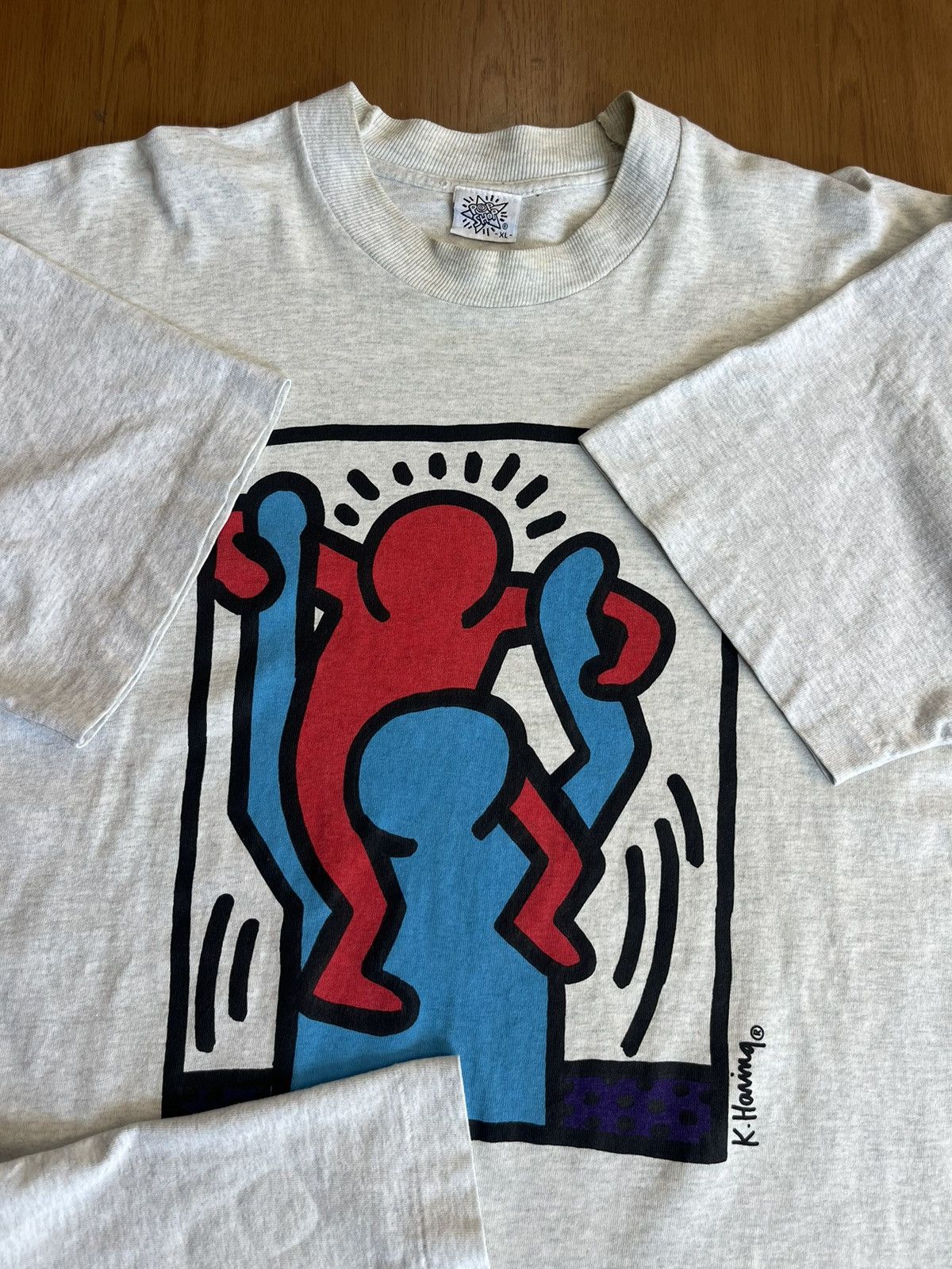 Arts & Science Vintage Keith Haring 80’s Pop Shop Art Tshirt Size US XL / EU 56 / 4 - 7 Thumbnail