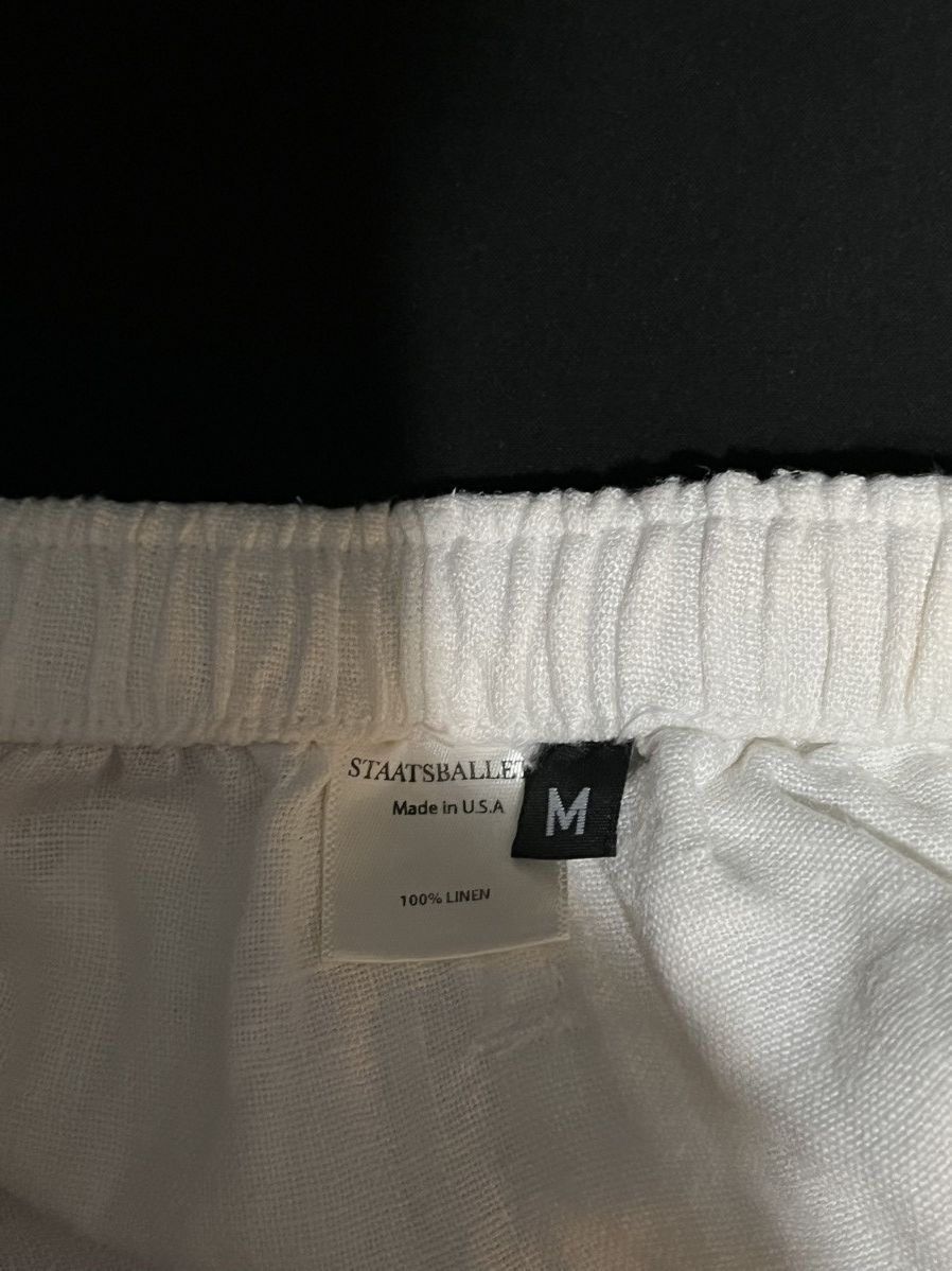 Staatsballett White Linen Pants Size US 30 / EU 46 - 4 Thumbnail