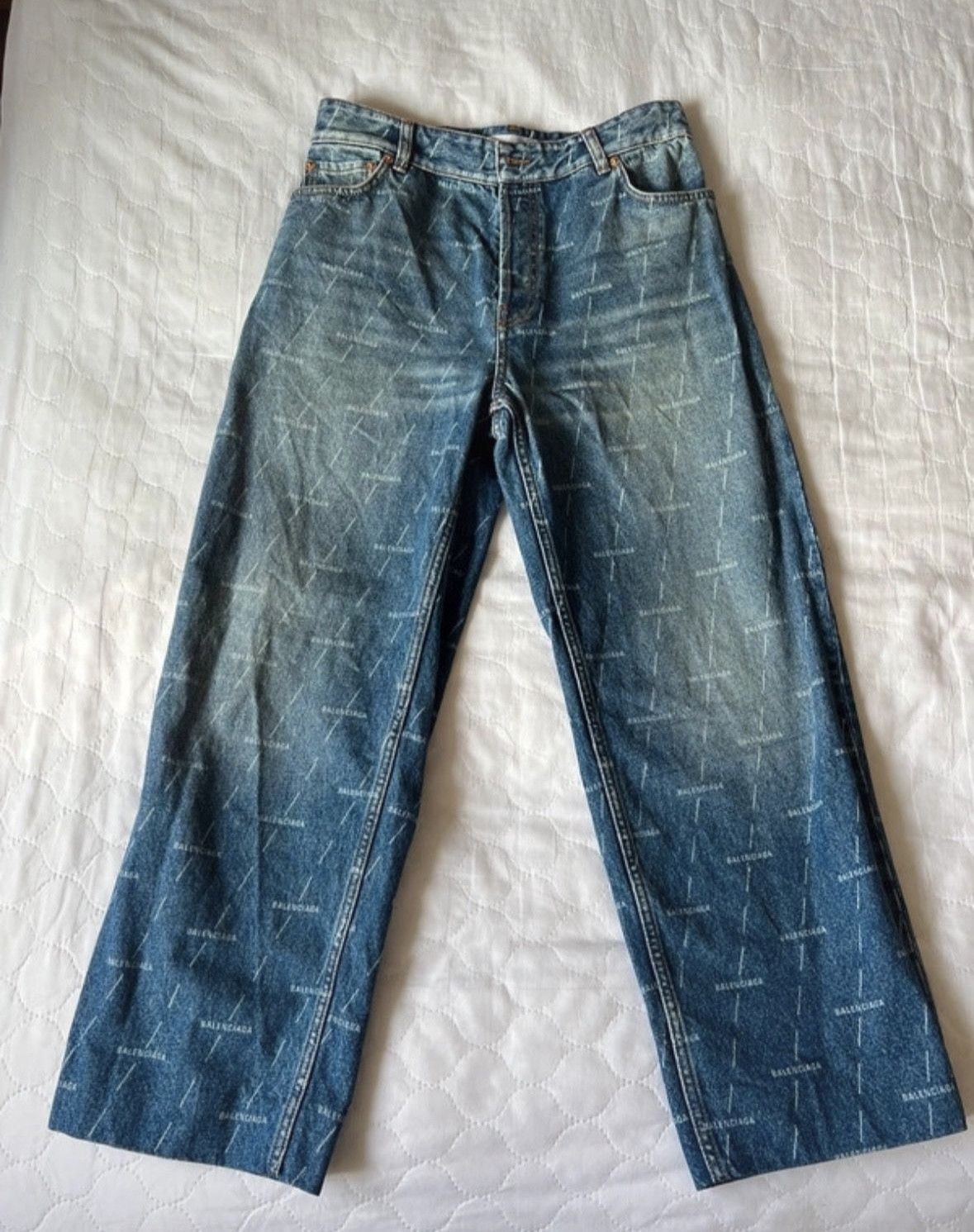 Balenciaga Balenciaga Logo Print Denim Size US 28 / EU 44 - 4 Thumbnail