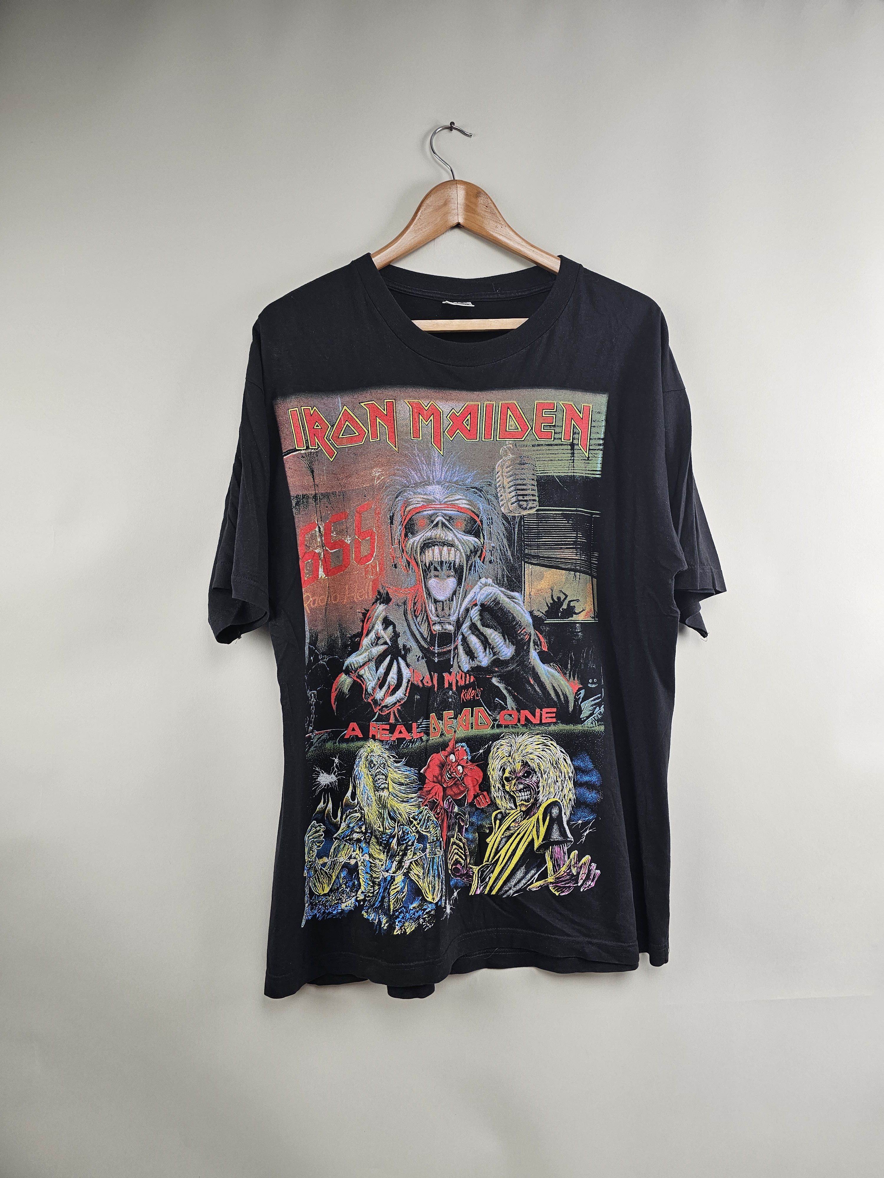 Band Tees × Iron Maiden × Vintage 90s Iron Maiden A real