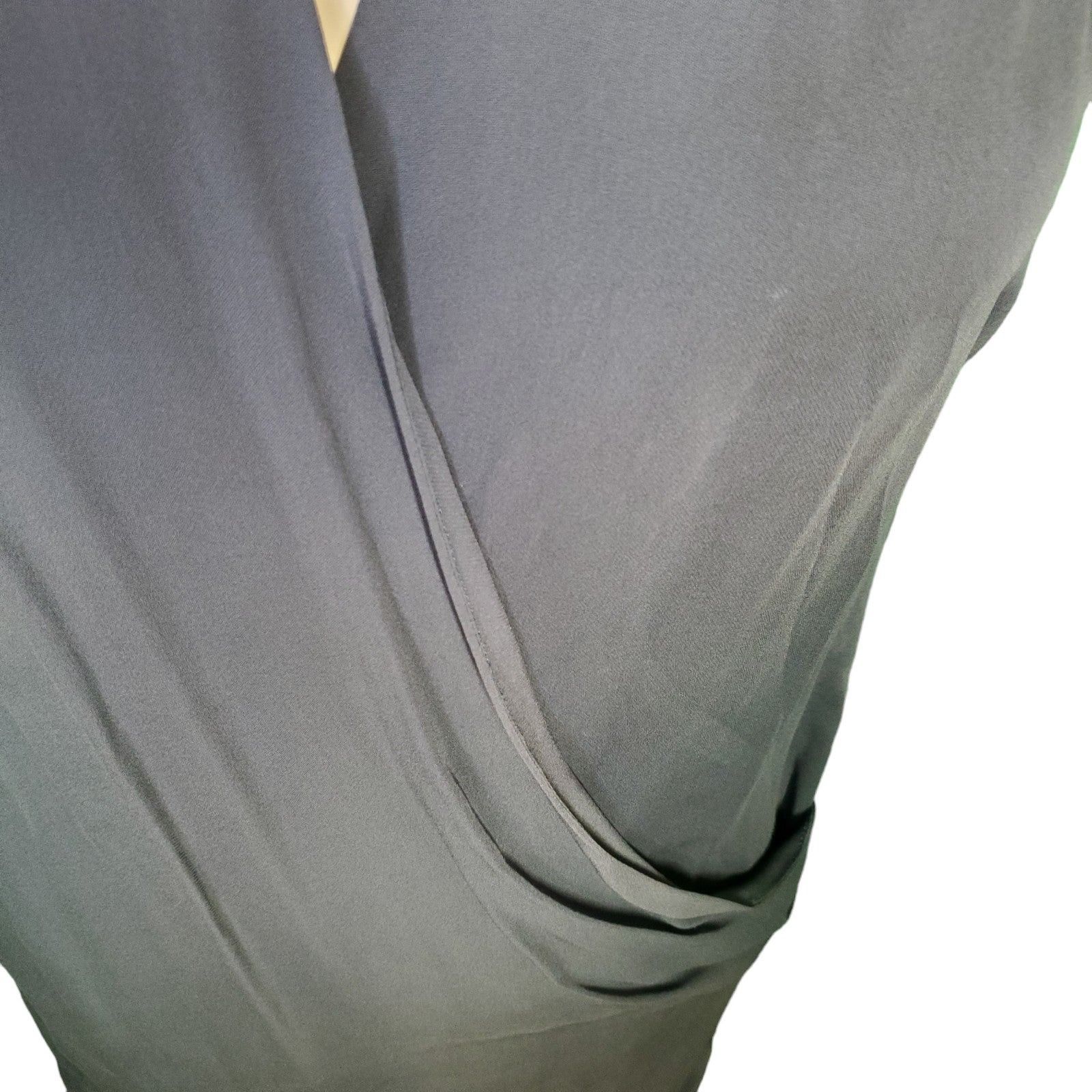 Other Gold Hawk Blue Sheer Silk Wrap Long Sleeve Ombre Slip Dress | Grailed