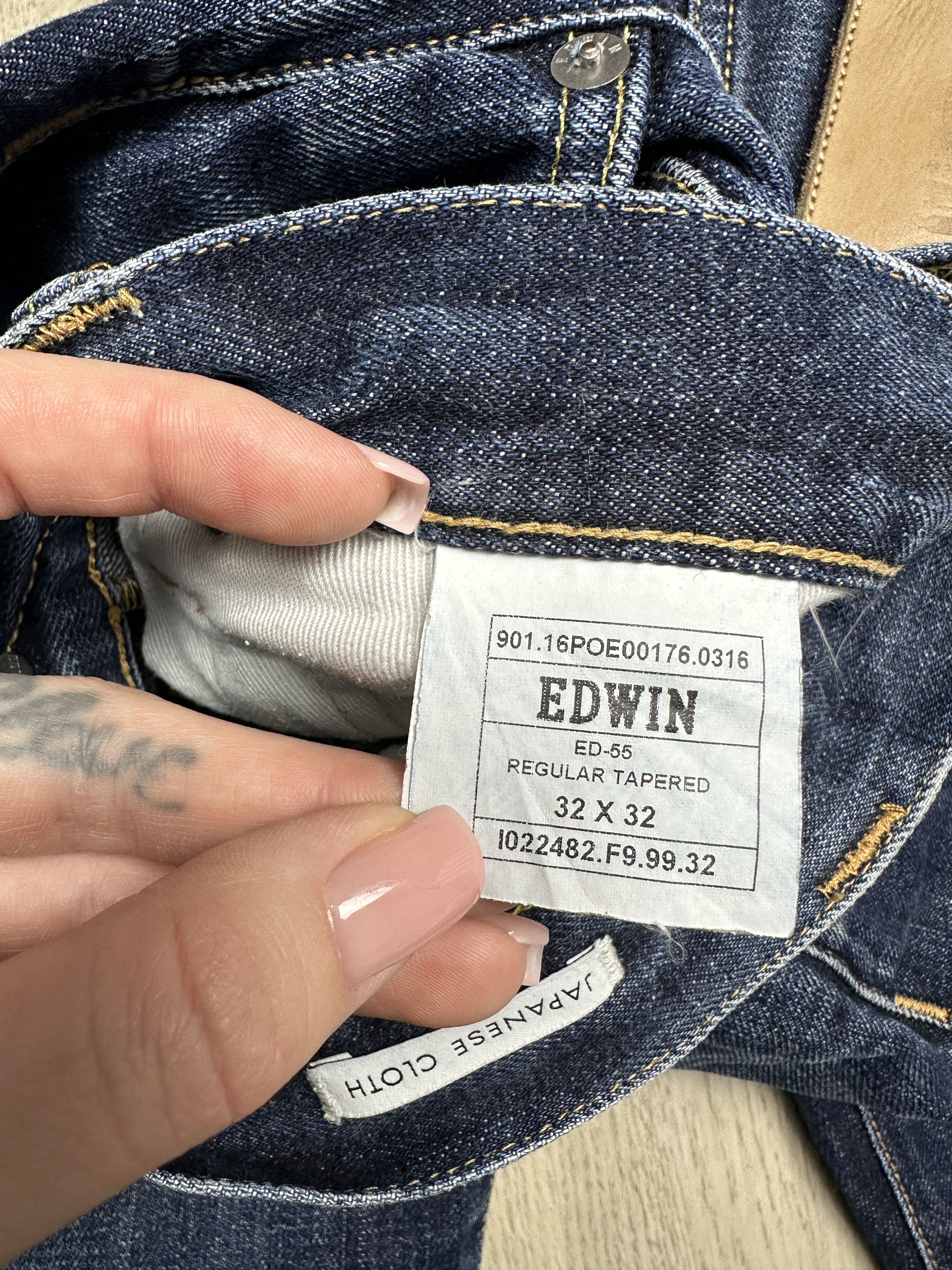 Edwin Edwin Mens Salvage Regular Tapered Denim Pants Jeans Size US 32 / EU 48 - 7 Thumbnail