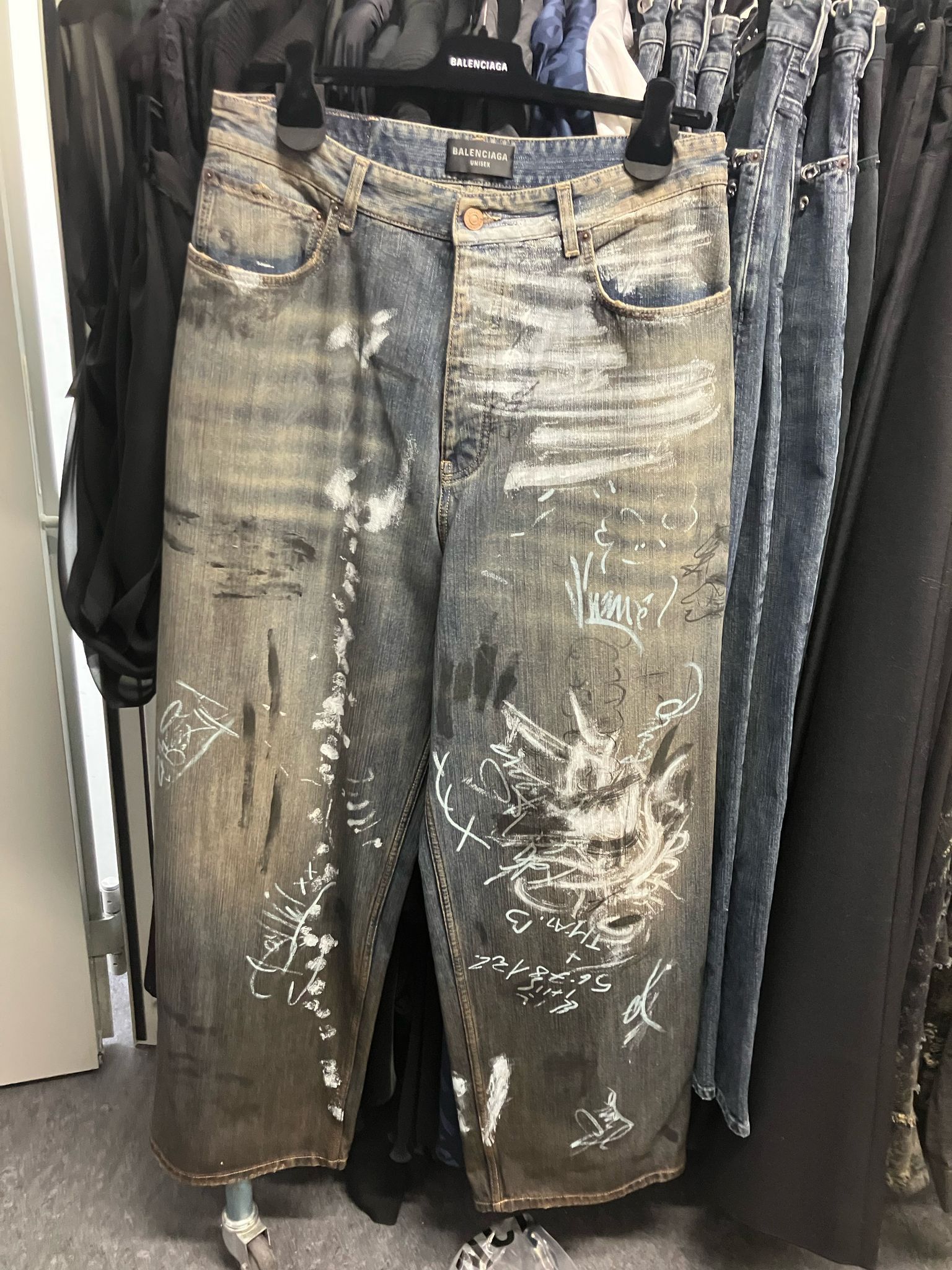 Balenciaga o1mt1gz0325 Baggy Jeans Pant in Blue Light Ring Size US 32 / EU 48 - 5 Thumbnail