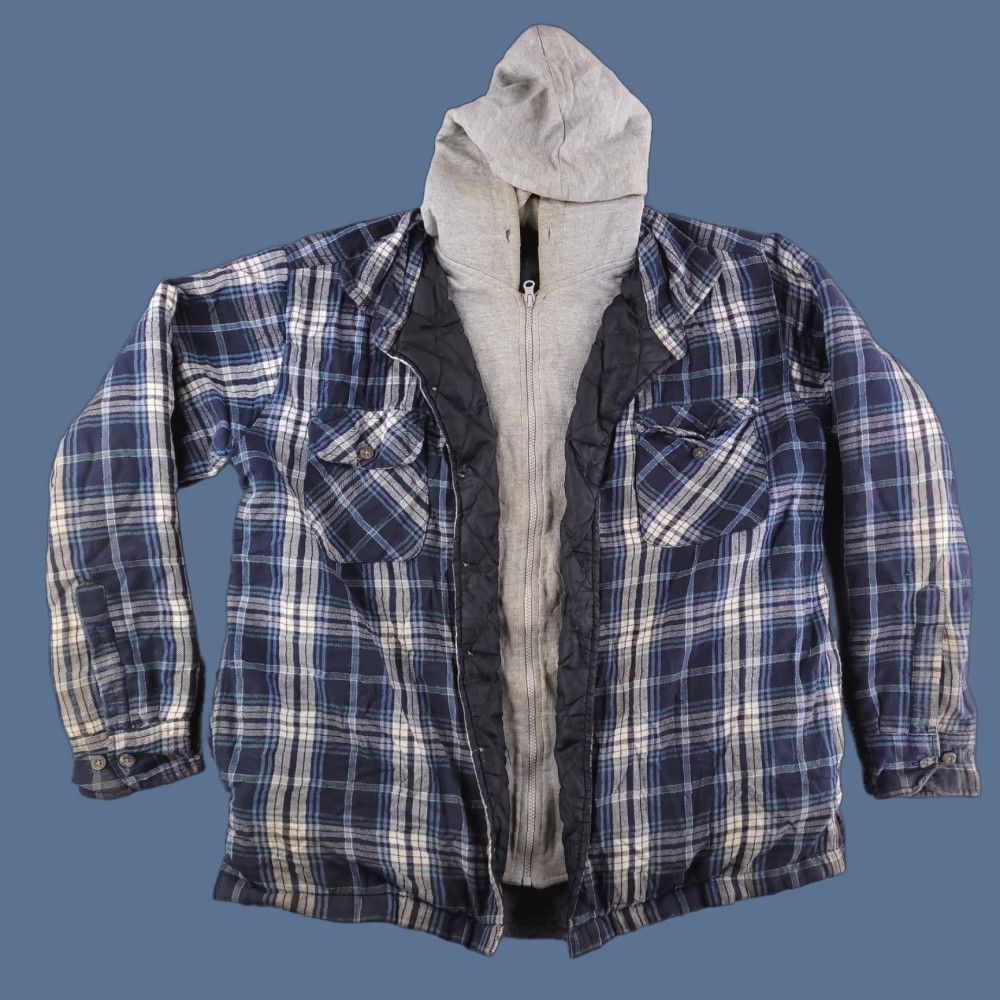 Vintage RedHead Hoodie Mens L Blue Outdoor Flannel Full Zip Relaxed Chore Work Casual Vintage? (But vintage No) Size US L / EU 52-54 / 3 - 1 Thumbnail