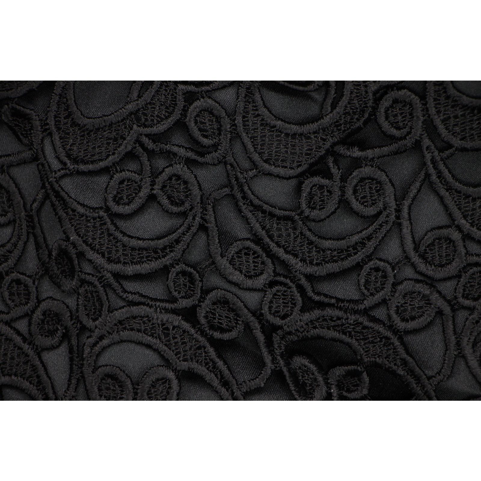 Other Elegant Vintage Black Embroidered Evening Gown Maxi Dress M Size M / US 6-8 / IT 42-44 - 6 Thumbnail