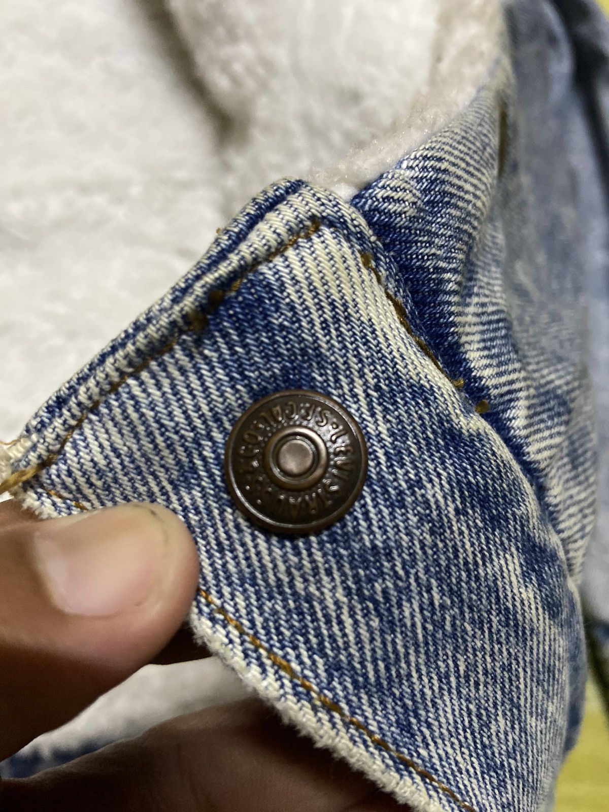 Levi's Vintage Clothing Vintage Levis sherpa-lined denim trucker jacket acid wash Size US L / EU 52-54 / 3 - 13 Thumbnail