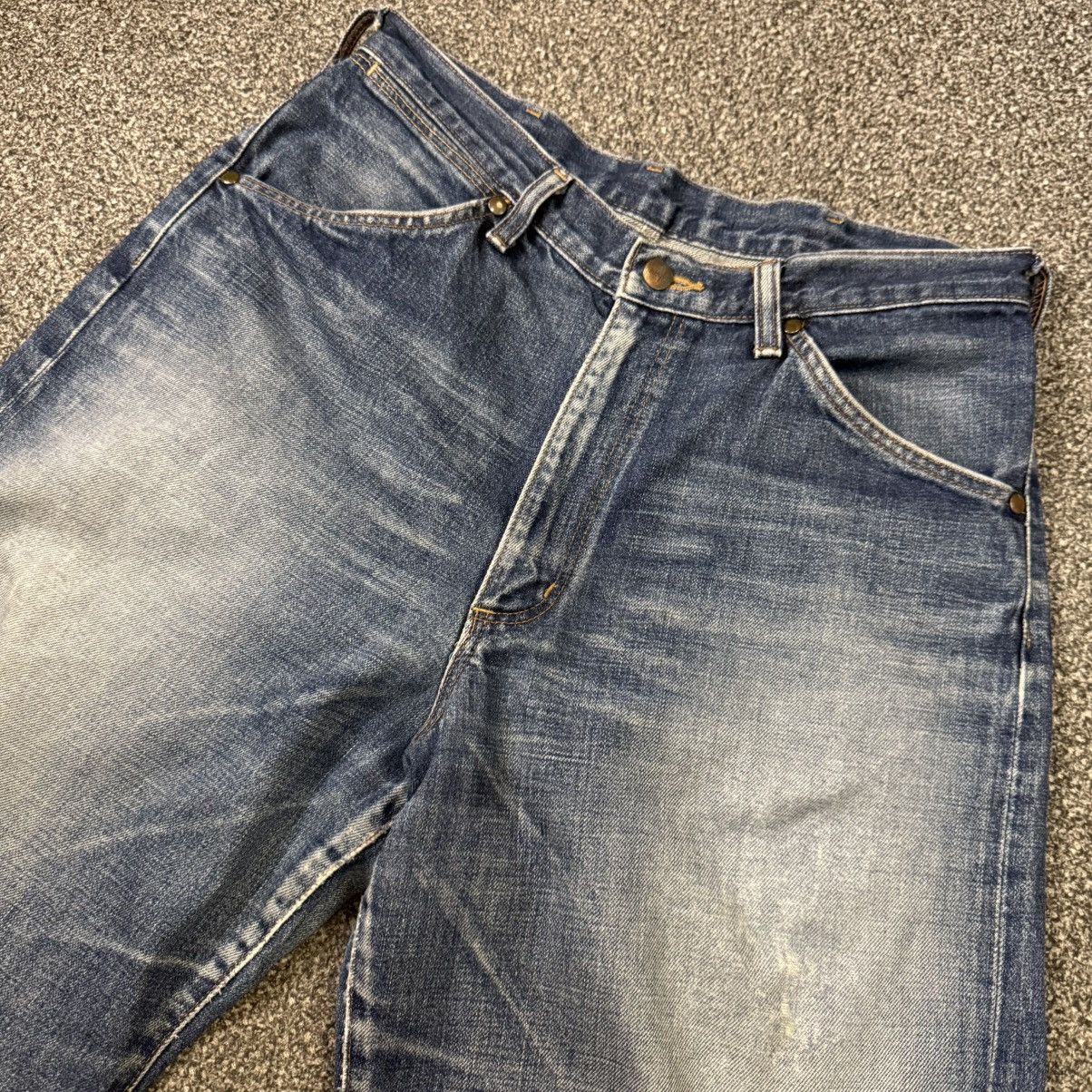 Wrangler Vintage Wideleg Wrangler Blue Bell Selvedge Aging Wash Denim Size US 32 / EU 48 - 3 Thumbnail