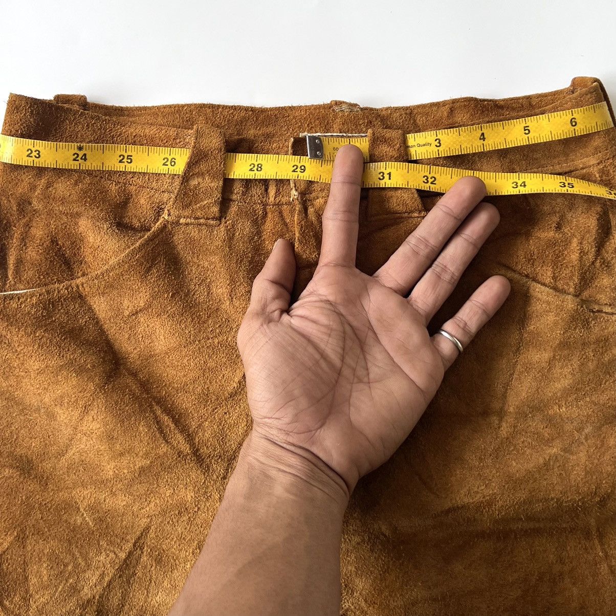 Other Vtg.SANTA FE Suede Flare Pants 70s Size US 28 / EU 44 - 14 Thumbnail