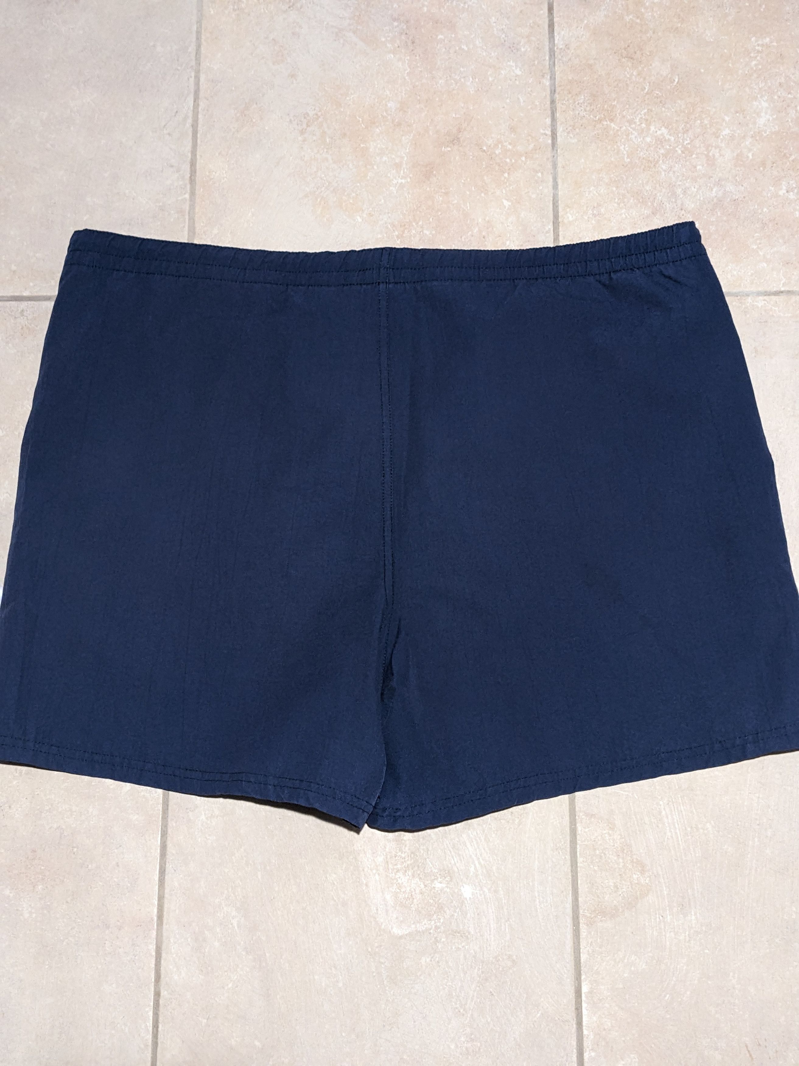 Nike × Vintage Vintage 90s Nike Mini Swoosh Essential Blue Large Shorts Size US 38 / EU 54 - 4 Thumbnail