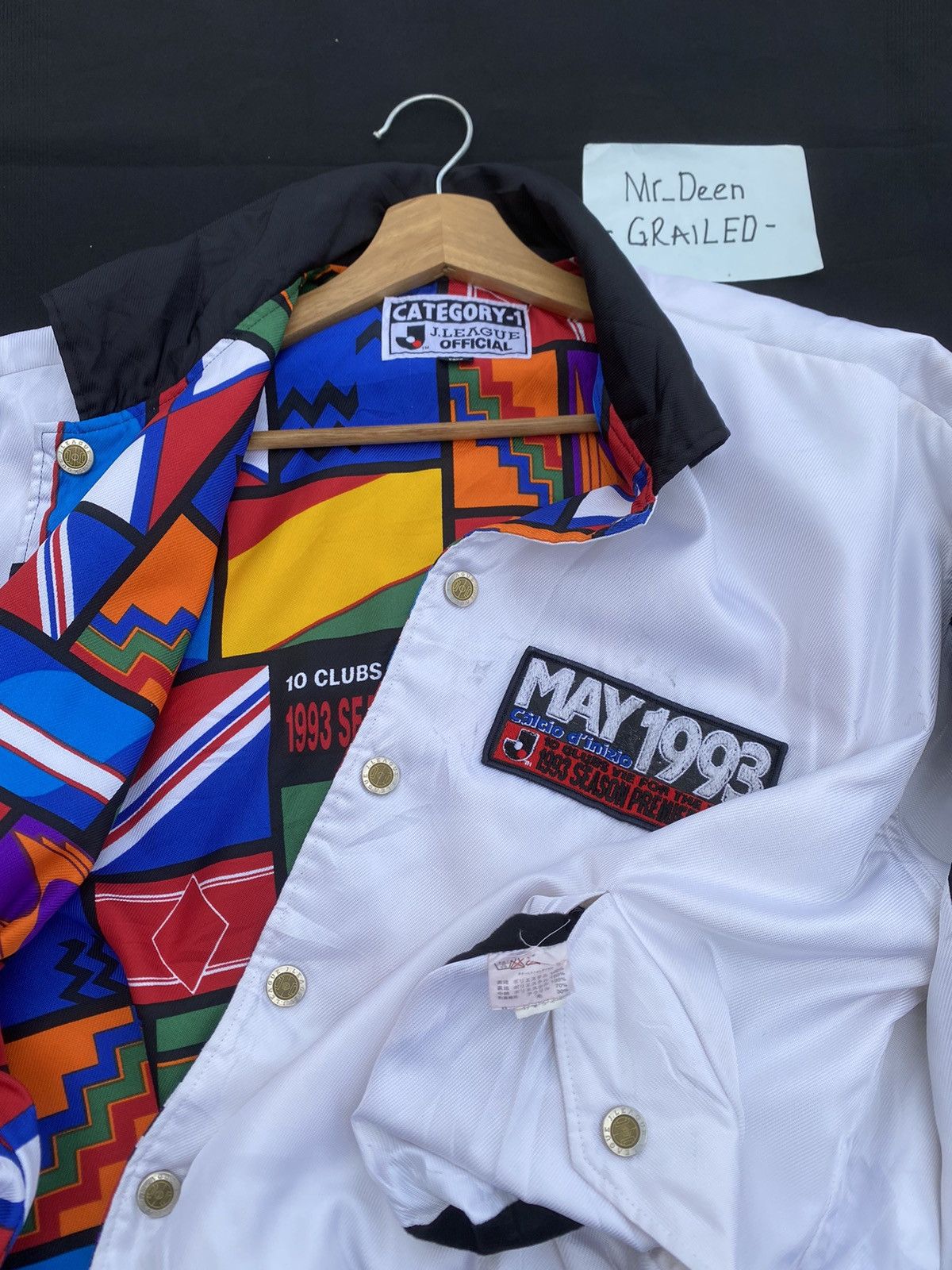 Japanese Brand Vtg 93s J.League Inaugural Seasons Reversible Bomber Jacket Size US L / EU 52-54 / 3 - 22 Thumbnail