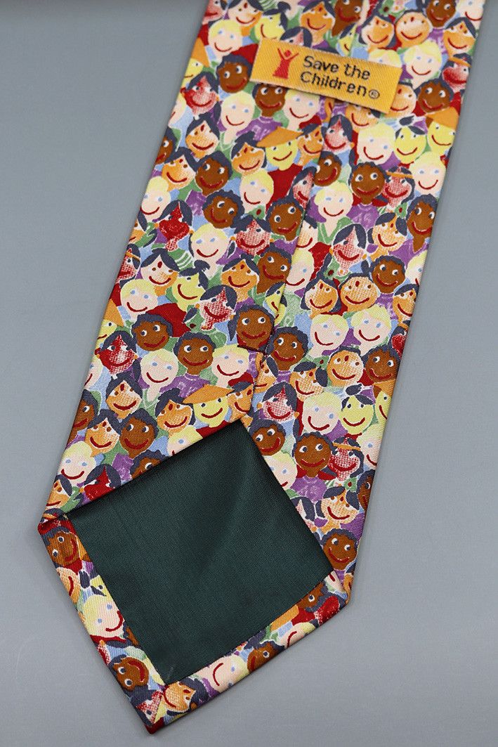 Other Save the Children Tie with Colorful Smiling Faces Print Size ONE SIZE - 2 Thumbnail