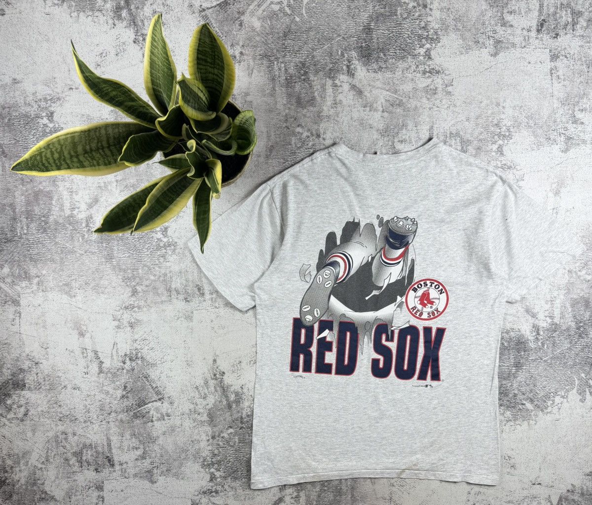 MLB Boston Red Sox Nutmeg Men’s XL Cotton Vintage Baseball MLB Jersey USA T Shirt Size US XL / EU 56 / 4 - 2 Thumbnail