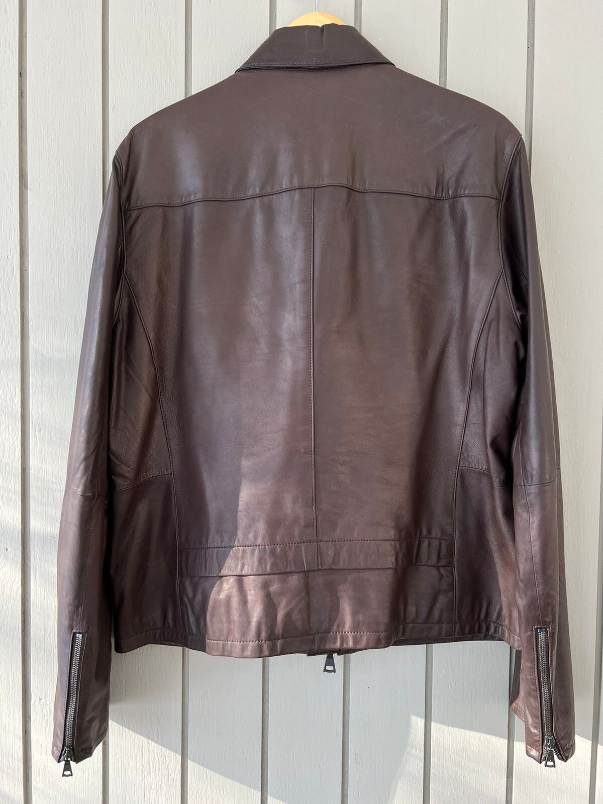John Varvatos Lambskin moto jacket. MSRP: $1,898 Size US L / EU 52-54 / 3 - 2 Preview