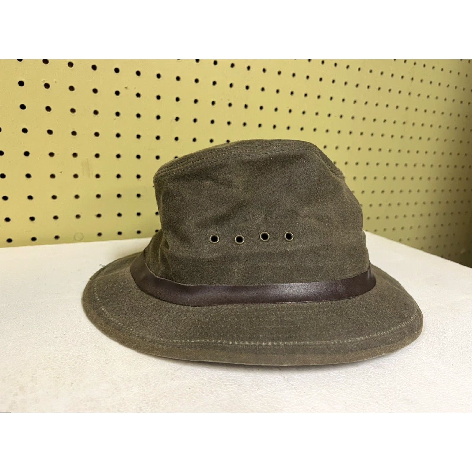 Filson VINTAGE CC Filson Co Seattle Packer Waxed Bucket Boonie Hat Sz M Tin Cloth Men’s Hat/ Bucket Size ONE SIZE - 3 Thumbnail