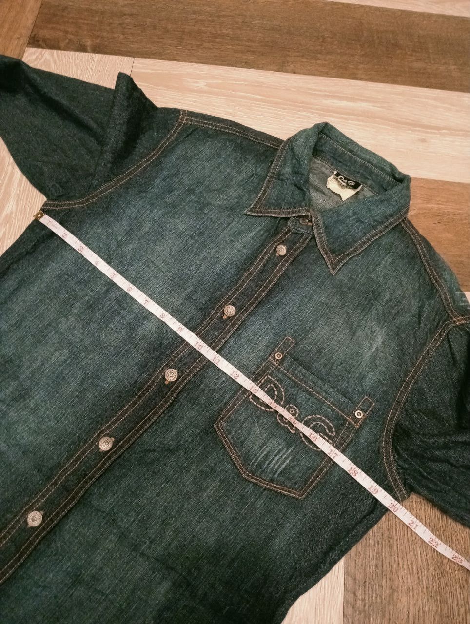Dolce & Gabbana DOLCE & GABBANA BIG LOGO DENIM SHIRT Size US M / EU 48-50 / 2 - 12 Thumbnail