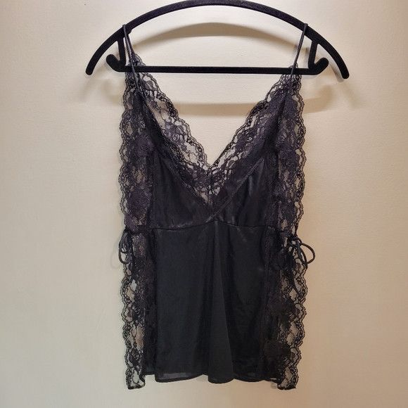 Vintage Vandemere Vintage Black Lace Side Tie Camisole - S Size ONE SIZE - 3 Thumbnail